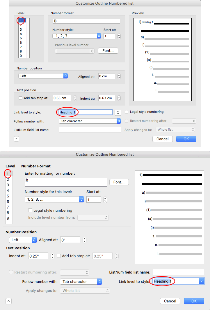 Attach Paragraph Style to List Style 2011+2016