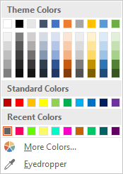 Recent Colors in the Windows Color Picker