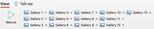 Icon Gallery on View tab
